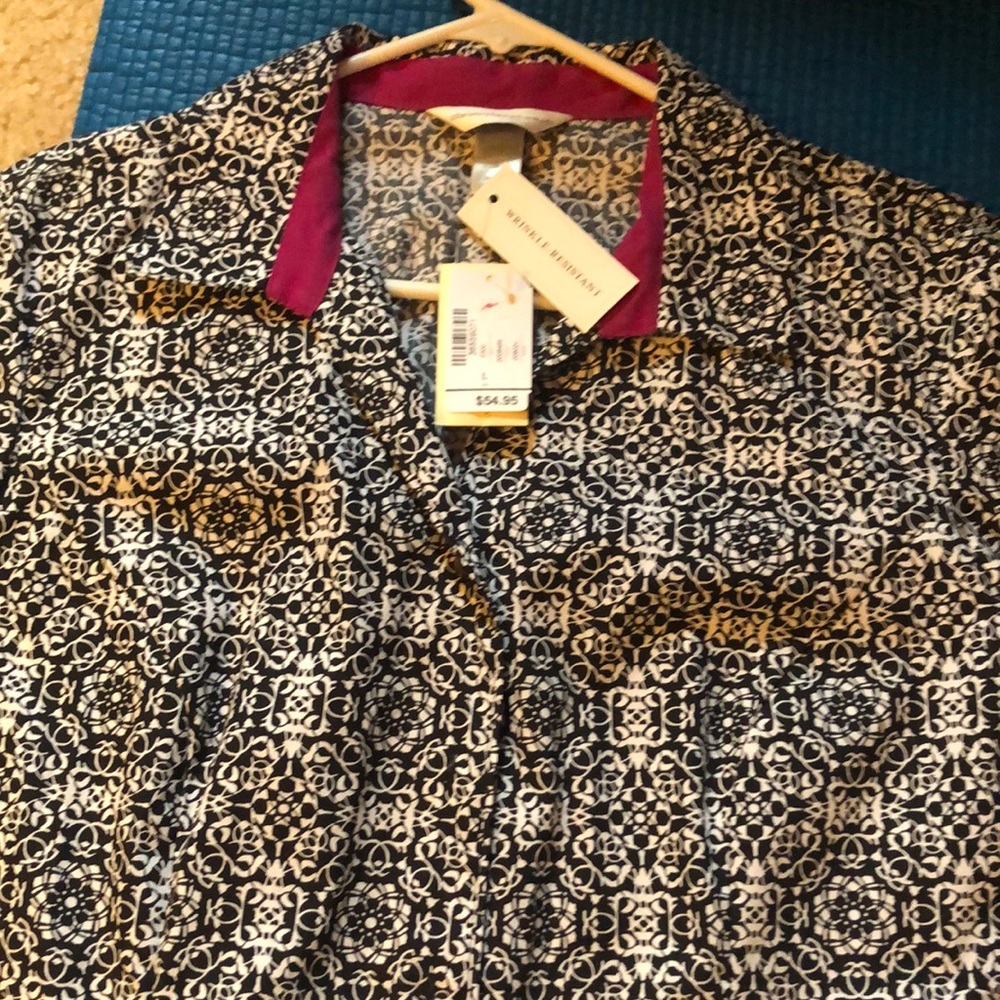 NWT Christopher and  Banks black print pattern. Long sleeves.